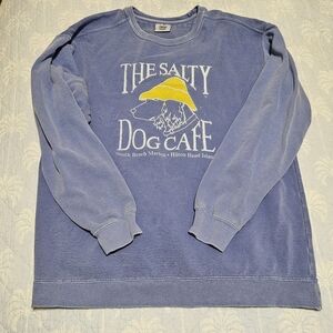 Comfort Colors Men's The Salty Dog Cafe Pullover Sweatshirt Size Large